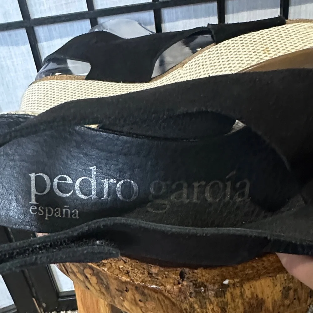 Pedro Garcia Black Suede Espadrilles EUC Made in Spain 🇪🇸 Size 39